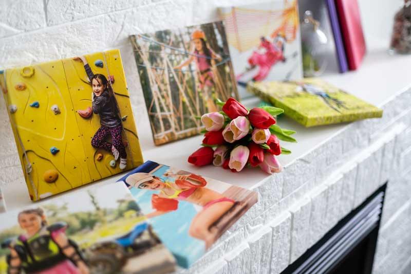 Close-up of high-detail canvas print